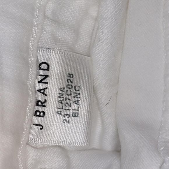 Pair of J Brand White Stretch "Alana" High Rise Ankle Jegging Size 27 - Picture 9 of 12